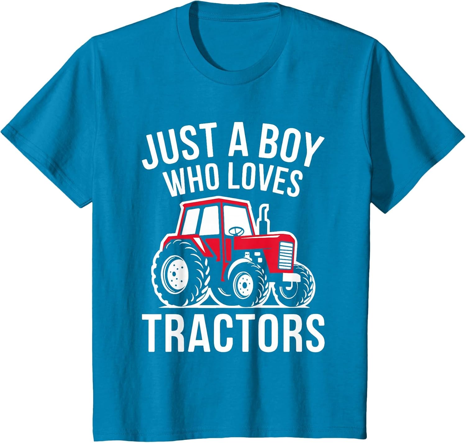 Kids Just A Boy Who Loves Tractors Shirt Kids Toddler Boy Tractor