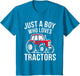 Kids Just A Boy Who Loves Tractors Shirt Kids Toddler Boy Tractor
