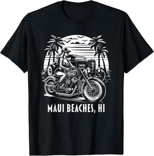 Maui Beaches Hawaii Motorcycle Hotrod Vintage Design