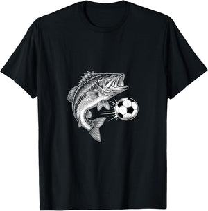 Funny Bass Fish Soccer Football Graphic