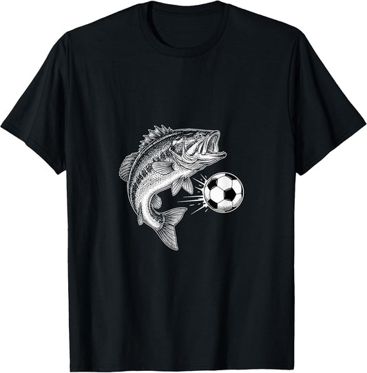 Funny Bass Fish Soccer Football Graphic