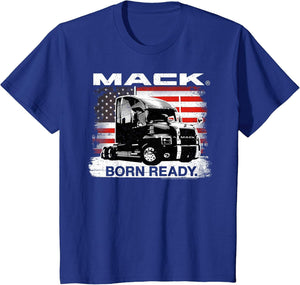 Mack Trucks Born Ready Semi with American Flag Trucker
