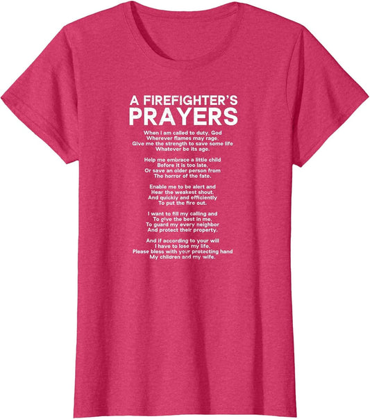 Firefighter Prayer Design God Believer Gift