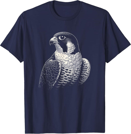 Vintage Peregrine Falcon Bird Graphic Art Design