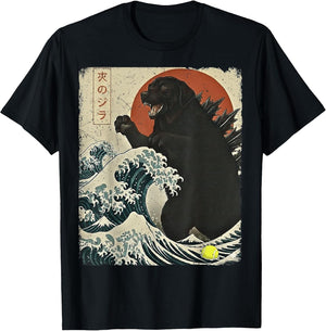 Labzilla Funny Black Lab Japanese Art Dog