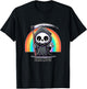 Skeleton Grim Reaper Halloween Funny Rainbow Free hugs