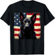 Patriotic Black German Shepherd USA American Flag Dog Lover
