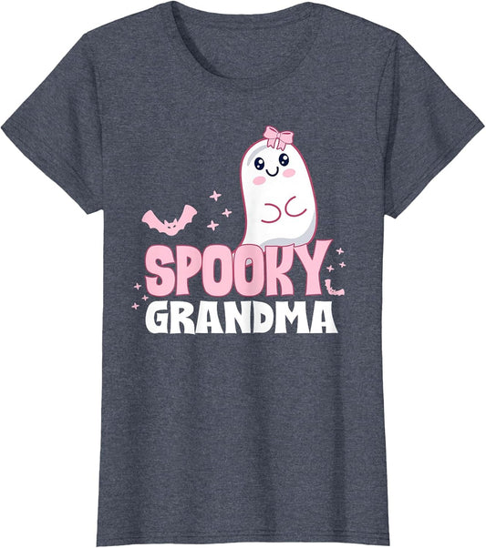 Spooky Grandma Family Cute Pink White Ghost Boo Halloween