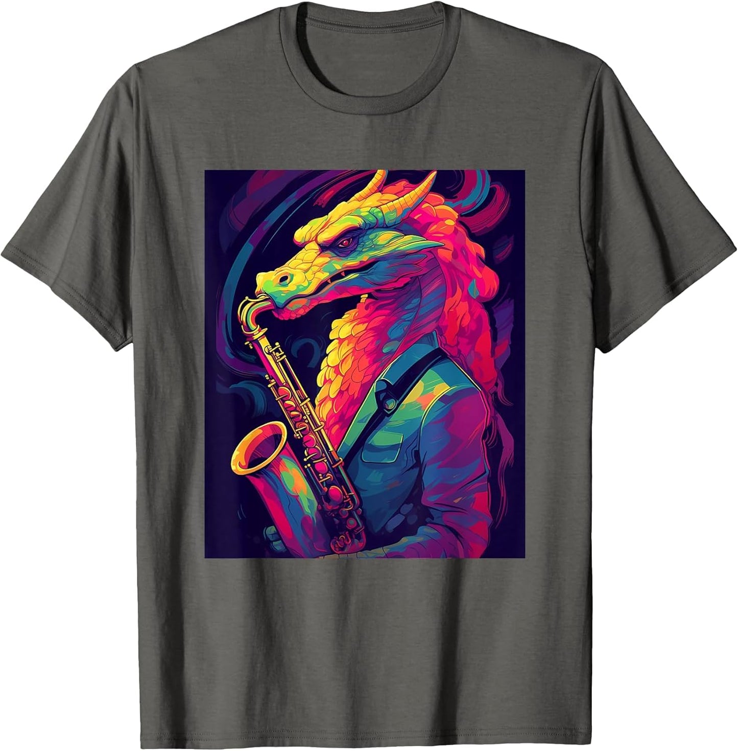 Jazz Musician Dragon Saxophone