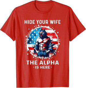 Hide Your Wife The Alpha's Here USA Meme Men Werewolf Meme