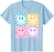 Retro Happy Smile Face Checkered Pattern Vibes Trendy Girls
