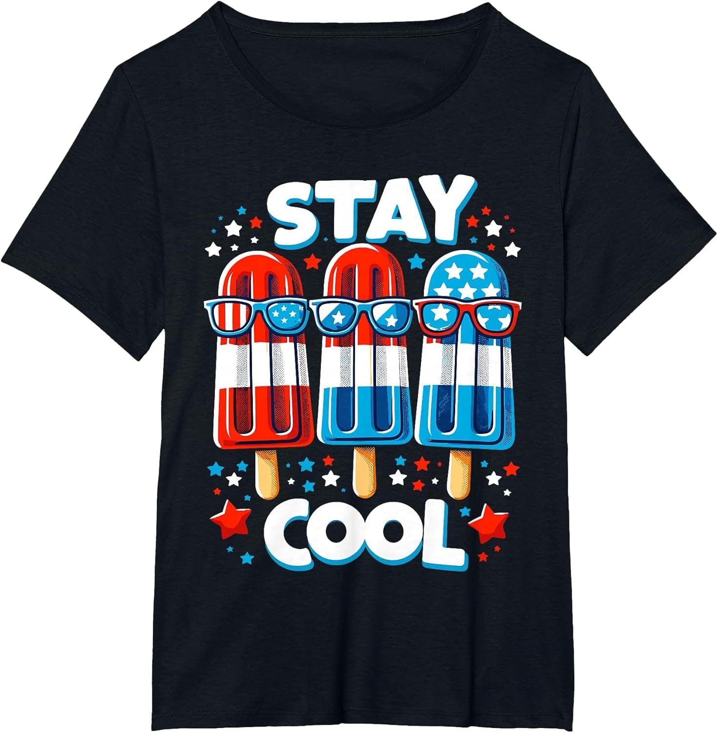 Stay Cool 4th July Boys Popsicle USA Flag American
