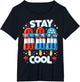 Stay Cool 4th July Boys Popsicle USA Flag American
