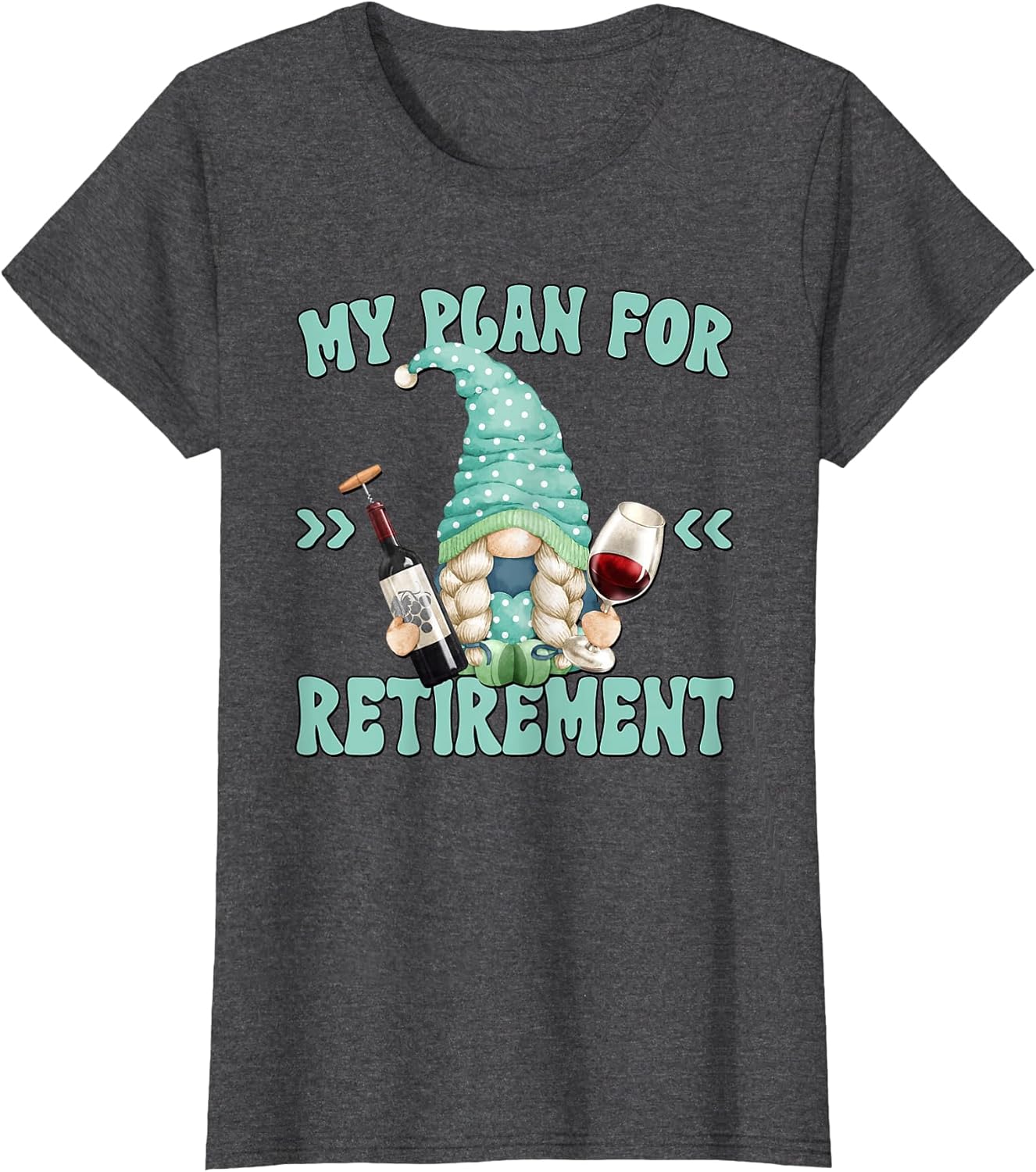 Funny Yoga and Wine Gnome for Retired Women Retirement Plan