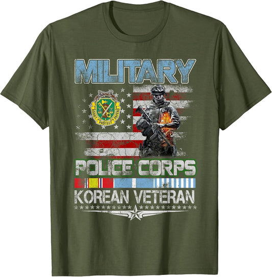 Vintage USA Military Police Corps Korean Veteran Patriotic