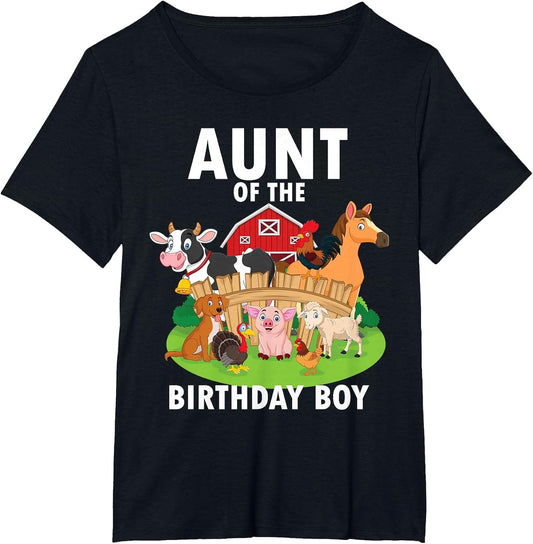 Aunt of The Birthday Boy Farm Animals Matching Farm Theme