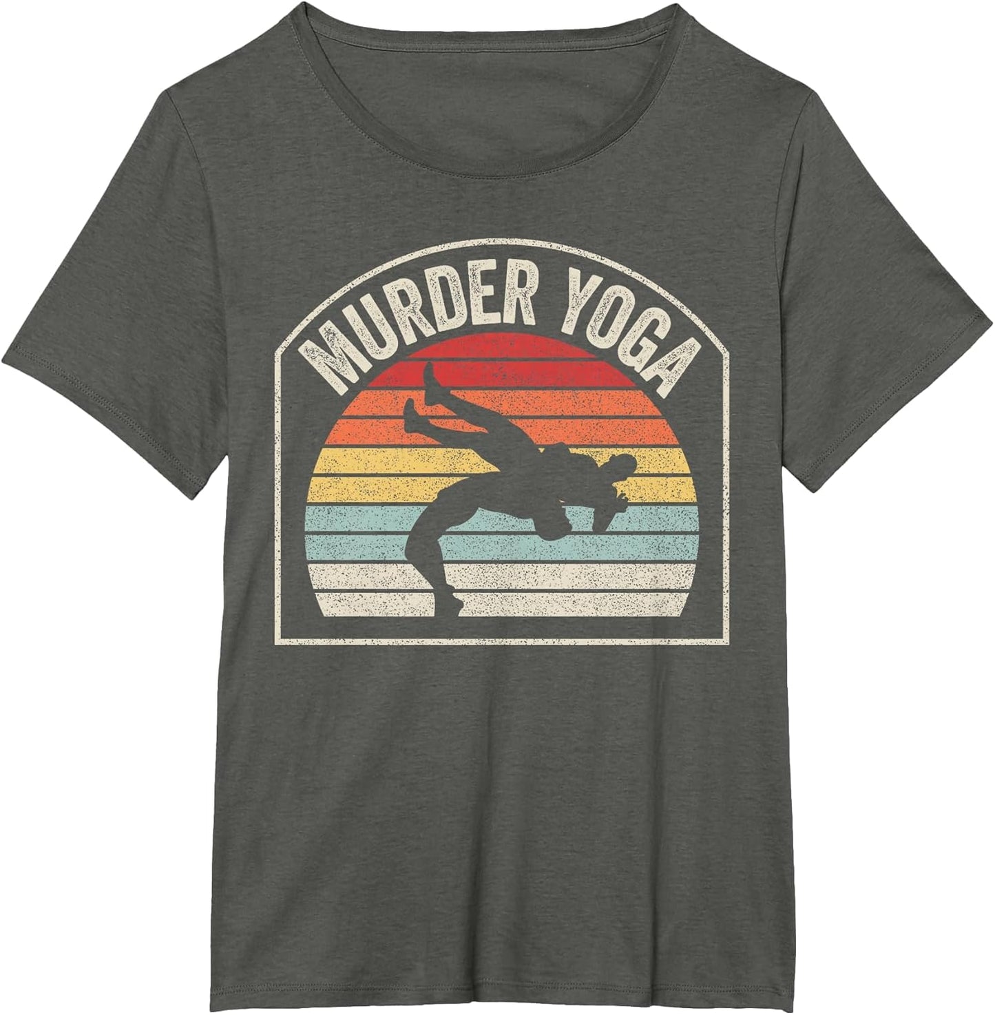 Retro Vintage Wrestling Murder Yoga Funny