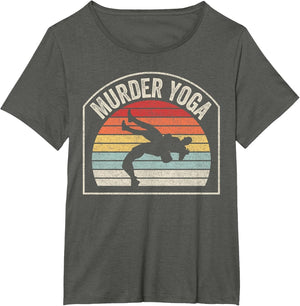 Retro Vintage Wrestling Murder Yoga Funny