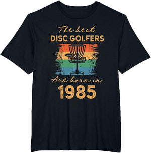 Born in 1985 36th Birthday Disc Golf Retro Golfer Golfing