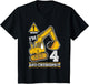 Construction Truck 4th Birthday 4 Years Old Digger Builder