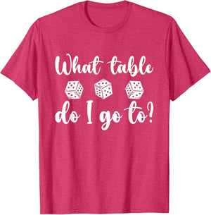 What Table Do I Go to? Bunco Dice Game