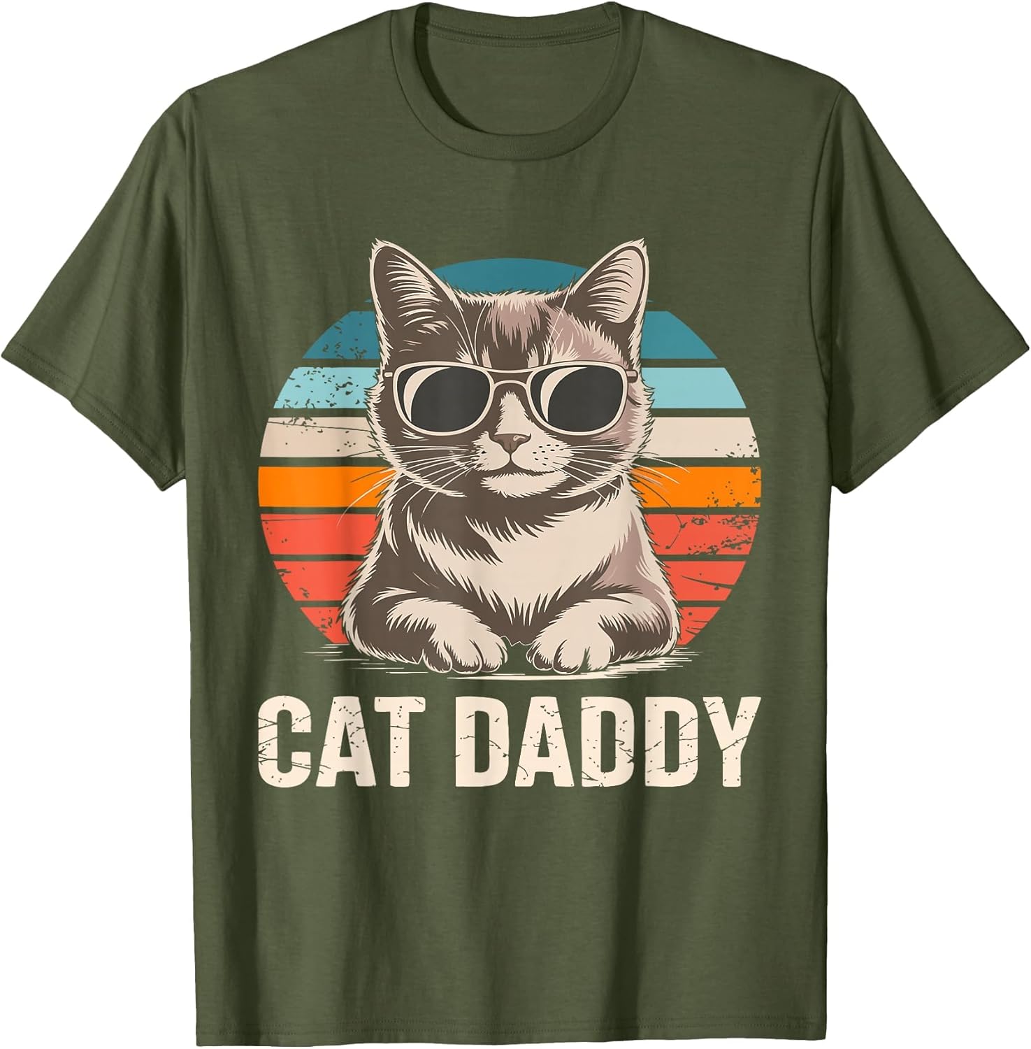 Cat Daddy Shirt Men Cat Lover Dad Fathers Day