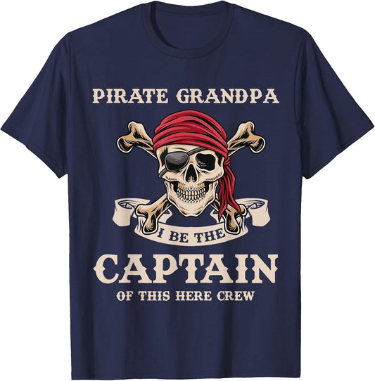 Pirate Grandpa I Be The Captain Grandpa Pirate Birthday