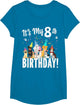 its My 8th Birthday Shirt Toddler Girl with Dogs (Eight)