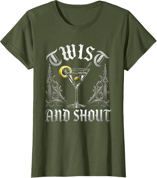 Twist and Shout Martini Cocktail Graphic Design