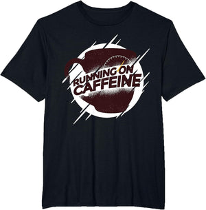 Funny Running on Caffeine Fitness Men Women Equipment Gift