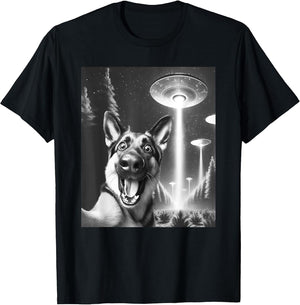 Funny German Shepherd Alien UFO Taking a Selfie Dog Mom Dad