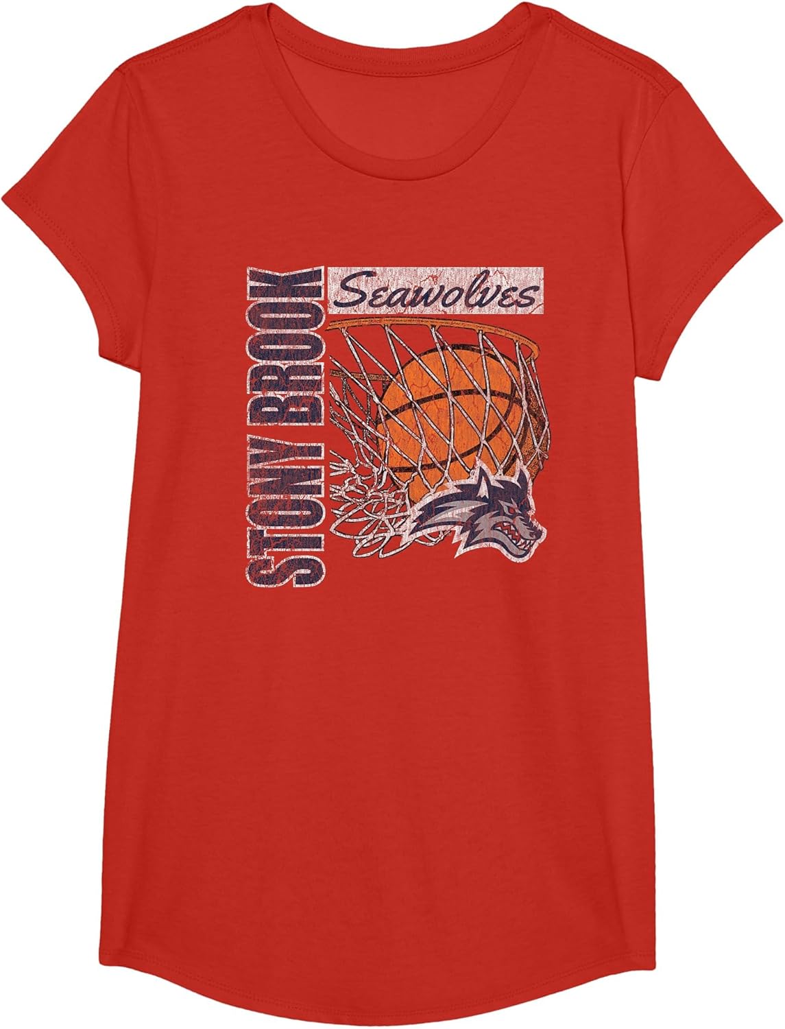 Stony Brook Seawolves Vintage Basketball 90's Red