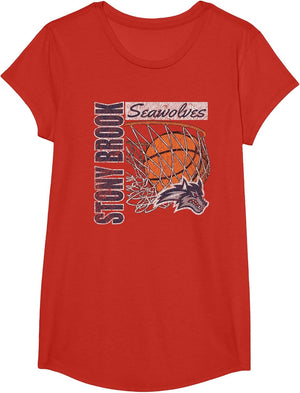 Stony Brook Seawolves Vintage Basketball 90's Red