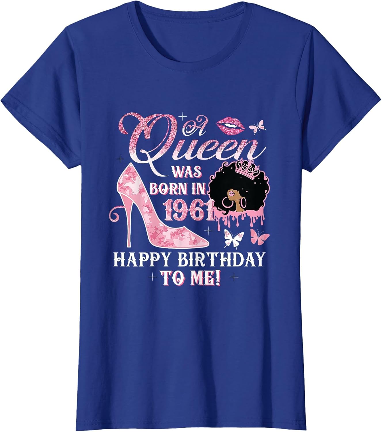 A Queen was Born in 1961 Black Woman Birthday Afro Girl