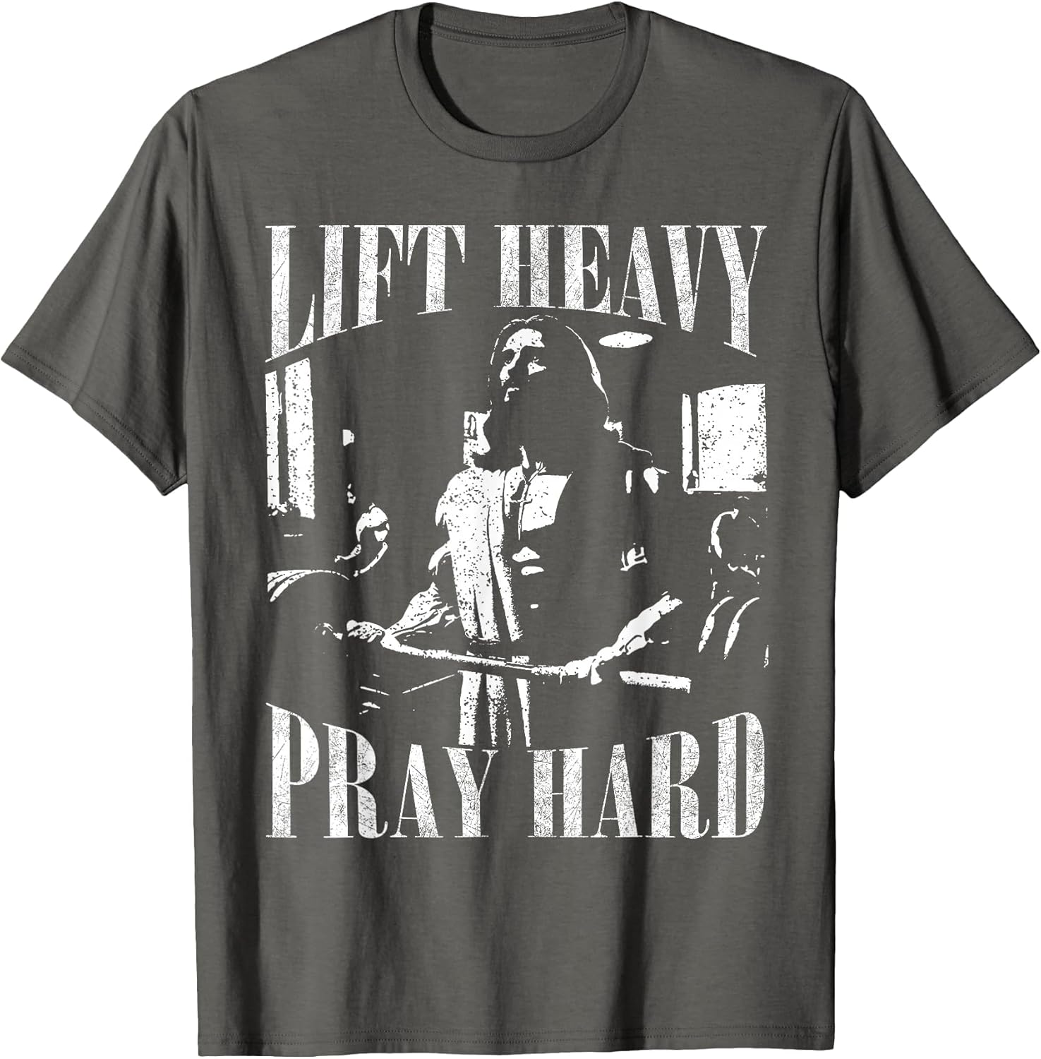 Lift Heavy Pray Hard Gym Jesus Christian for Christian