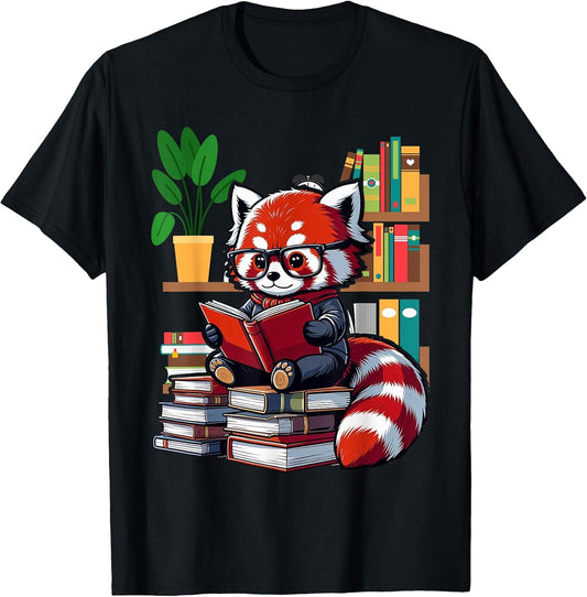 Red Panda Books Lover Reading Bookworm