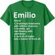Emilio Definition Personalized Name Funny Birthday Gift