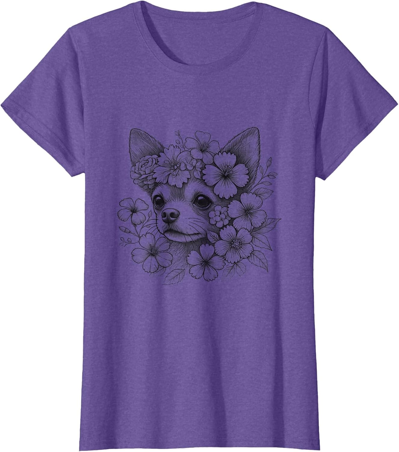 Floral Dog Chihuahua Flower Design for Girls and Women