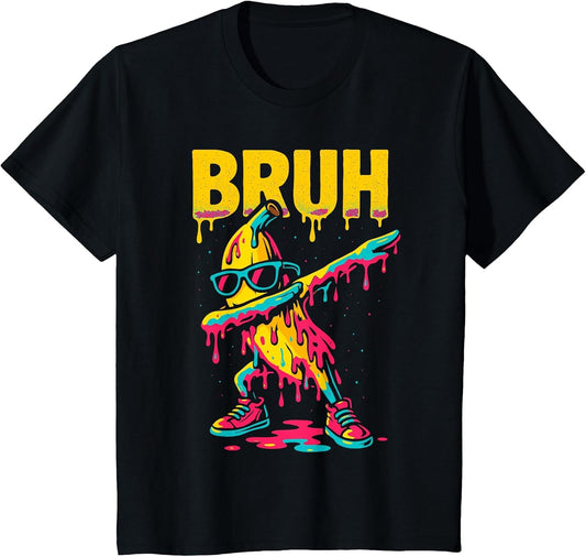 Dabbing Banana Bruh Drip Ice Cream Banana Youth Boys Kids