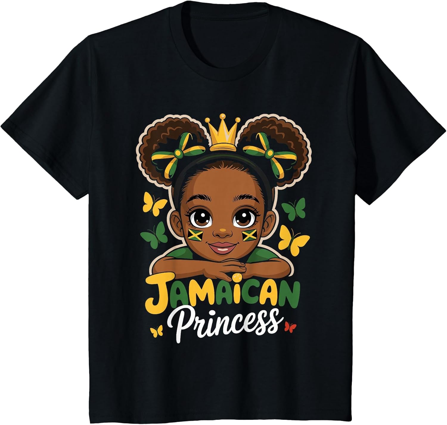 Cute Jamaican Princess Jamaica Girl Crown Bow for Girls