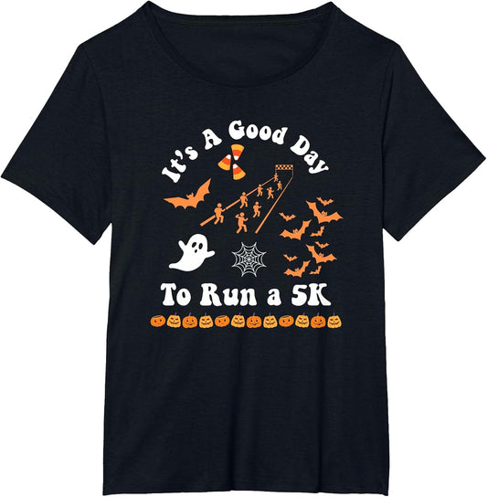 It's a Good Day to Run a 5K Runner Running Halloween Groovy