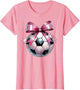 Coquette Bow Soccer Disco Ball Mothers Day Pink Ribbon Mom
