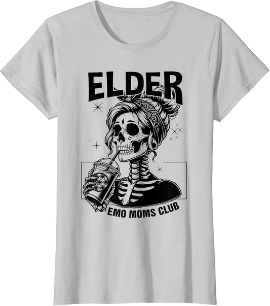 Elder Emo Moms Club Mothers Day Funny Skeleton