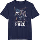 Patriotic Bigfoot and Eagle American Flag Land of The Free
