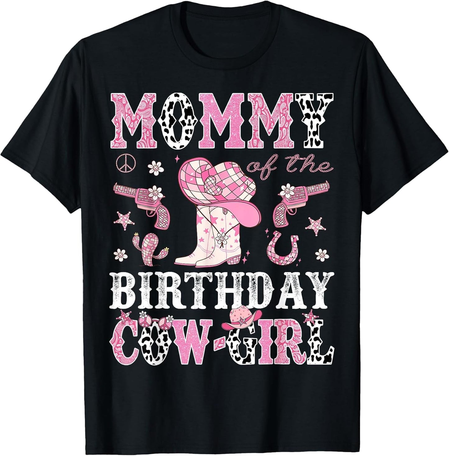 Mommy of The Birthday Cowgirl Pink Disco Rodeo Western