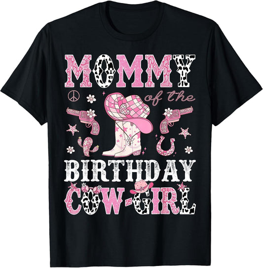 Mommy of The Birthday Cowgirl Pink Disco Rodeo Western