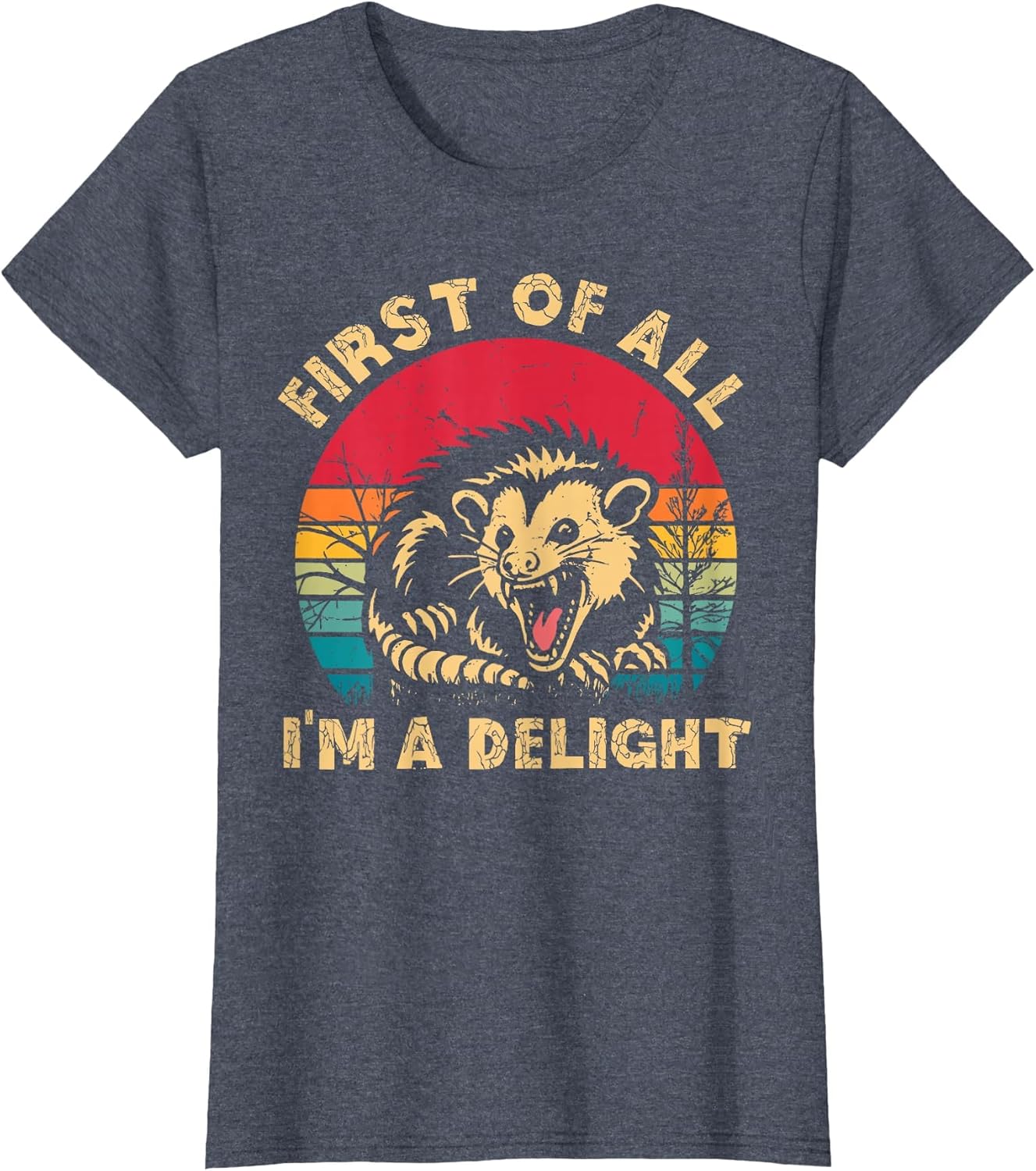 Vintage First of All I'm A Delight Angry Possum Trash Panda