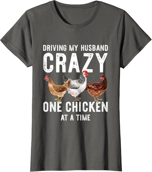 One Chicken at A Time Shirt Funny Chicken Lady Wife Mom