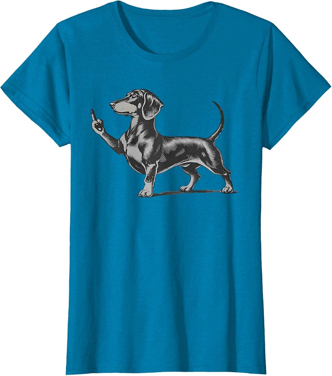 Funny Rude Black Dachshund Dog Meme Middle Finger Wiener Dog
