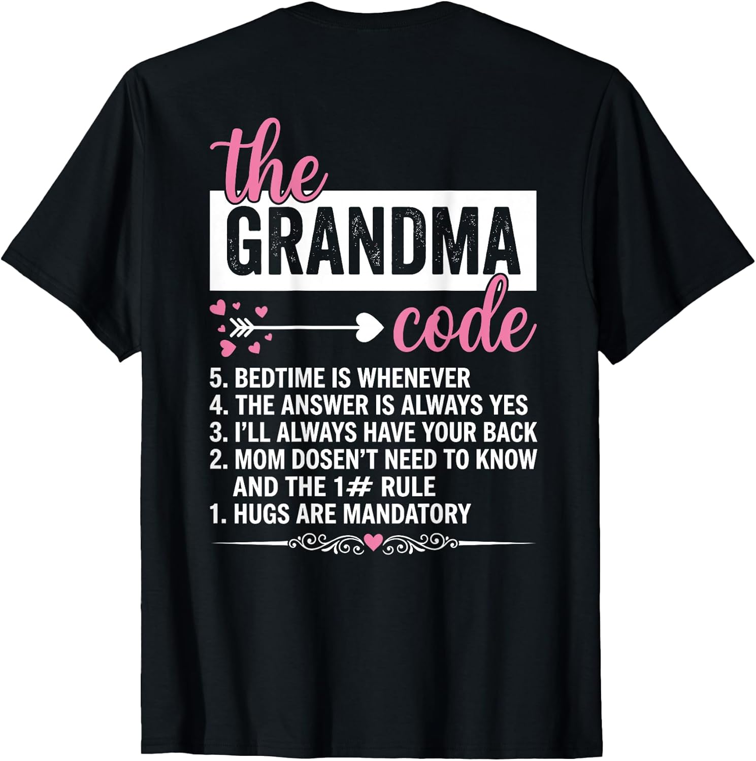 The Grandma Code Grandmother Granny (on Back)